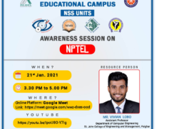 NPTEL / COURSERA AWARENESS PROGRAMME (Online Mode)