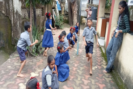 Interaction with ZP School Students by NSS