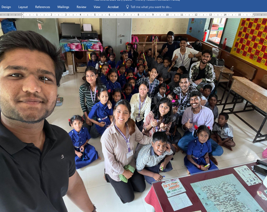 Interaction with ZP School Students by NSS