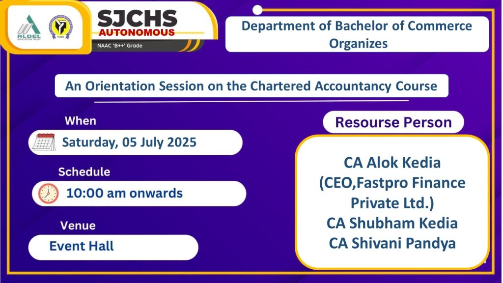 Orientation session on Chartered Accountancy Course