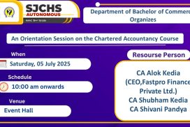 Orientation session on Chartered Accountancy Course
