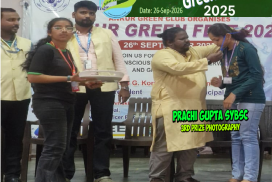 S.Y. B.Sc. Student Secures 3rd Prize in Photography at Inter-Collegiate Ankur Green Fest 2025