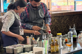 Mixology a Cocktail Making Demonstration Held in Our Training Restaurant